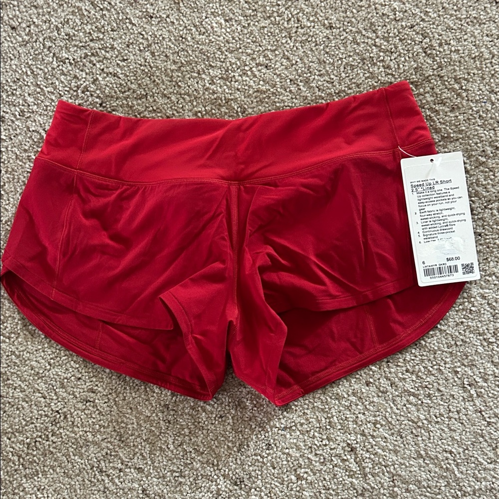 lululemon athletica Speed Up LR Short 2.5” Lined - Red